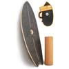 JUCKER HAWAII Balance Board Ocean Rocker - Tavola di Equilibrio Balance Board in legno - Surf Balance Board di equilibrio per bambini e adulti (Nero con Rotolo)