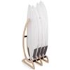 GMBAYUE Rastrelliera Verticale for Tavola da Surf, Supporto Espositoreda Interno for 4 Tavole, Supporta 150 lbs, for Shortboard, Snowboard, Skateboard, Sci e Wakeboard