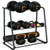 Generico Porta Manubri A 3 Livelli, Organizzazione Attrezzature For Esercizi For Casa/Palestra, Telaio Leggero In Acciaio Al Carbonio Capacità Di Carico 80 Kg, For Riporre Kettlebell