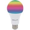 Tellur Lampadina LED RGB SMART WiFi, App per smartphone, Compatibile con Amazon Alexa e Google Assistant, 10W equivalenti 100W, Bianco/Caldo/RGB, 1000LM, Regolatore di intensità, E27