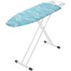 WENKO Asse da stiro Supreme, con ampia superficie da stiro (120 x 42 cm) e imbottitura extra spessa, regolabile in altezza, stabile struttura in metallo bianco, piegato: 164 x 42 x 6 cm