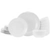 CreaTable, Serie Base bianca, set di piatti da 18 pezzi in porcellana