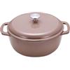 Amazon Basics Pentola Olandese in Ghisa con Coperchio, Smaltata, Doppi Manici, Resistente, Piccola, 4.0L, Argilla