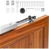 VEVOR Kit Binario per Porta Scorrevole Guida Singola Porta a Scomparsa Lunghezza 1441 mm, Kit Ferramenta per Guida in Lega di Alluminio di Porte Scorrevoli Chiusura Ammortizzata Spessore tra 25-45 mm