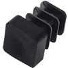 Adsamm® / 16 x puntali alettati a incastro/neri / 8x8-10x10 mm/quadrati/piedini in polietilene per gambe di mobili in tubolare/puntali protettivi per arredi Adsamm® Quality