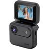 Fauhapyway Y360 Action Camera 4K 360 Vista Panoramica Flip Screen Stabilizzato Ricarica Rapida Tipo-C per Ciclismo Sport Bianco (nero)