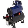 Paasche Compressore D3000R 1/5 HP con serbatoio, regolatore e sifone di umidità, blu e nero