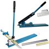 Generic Taglierina per binari e canali, strumento da banco a doppia scanalatura con guida di precisione e righello da 50 cm per acciaio e alluminio