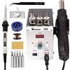 POOIQX Giaro di saldatura del pistola calore dell'aria calda 22 0V / 110V. Stazione rilavorazione della for gli strumenti riparazione dissaldato,Controllo preciso(SET-2,110V US Plug)