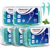 ZPQAODI Filo Interdentale 300 pcs in 400D UHMWPE Sapore di Menta leggera Piperita con Scatola di Conservazione Flossper Denti Orale Cura Denti e Salute Igiene Orale Flosser Forcella