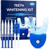 HKBTCH Kit Sbiancante Denti Professionale, Sbiancare Rapidamente i Denti a Casa, Gel Sbiancante Denti e Led, Riduce Efficacemente Le Macchie Dentali, Sicurezza sbiancante denti