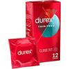 Durex - Preservativi Slim Feel Close Fit, confezione da 12