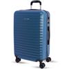 DON ALGODON Valigia media 23 kg | Valigia da viaggio rigida con 4 ruote doppie a 360°, lucchetto TSA e maniglia telescopica | Bagaglio impermeabile per viaggi in aereo, blu, Classico