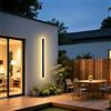 ZTWLEED 16W Applique da Esterno LED Lunga Impermeabile con Telecomando | Lampada da Parete Nero Dimmerabile per Esterno,Ideale per Giardino Villa Balcone Terrazzo Cortile Ingresso Portico,80CM
