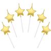 SinChic Candeline Compleanno a Forma Stella,6 PCS Particolari Candele di Compleanno a Forma Stellare per Decorazione della Torta di Feste di Compleanno e Matrimonio Star Candles