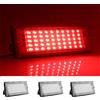 POCKETMAN Luci di inondazione Esterne, 3/6 Pack 50W 220V LED Luce Esterna, IP66 Impermeabile Luce di inondazione Esterna, per Yard, Giardino, Garage, Prato, Corte (3 pack, rosso)