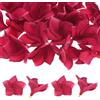M METERXITY 30-Pack Fiori Artificiali Di Plumeria, Finti Petali Di Seta Fiori Per DIY Crafts/Abbigliamento/Matrimonio/Decorazione Party [Rosso Rose, 3.9/10cm]