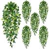 Fairblo 6 Pezzi Pianta Finta Cadente Piante Finte da Interno Cadenti 100 cm Edera Finta Plastica Pianta Artificiale Pothos Decorativa per Decorazioni Casa Balconi Terrazzo Camera Esterno Faux Lvy
