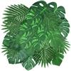 Becellen 50 Pezzi Foglie Tropicali Artificiali, Foglie di Palma Decorazione Foglie di Monstera Artificiali Verde per Compleanno, Hawaii, Giungla, Festa in Spiaggia