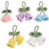 FINGERINSPIRE 5 pz Crochet Bluebell Fiore Ciondolo 5 colori A Mano A Maglia Campanule Spagnole Ciondolo Crochet Bluebell Fiori Artificiali Chiave Ciondolo Cotone Maglia Appeso Ornamento Accessori