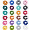 DaiUni 24 Marcatori di Bevande in Silicone Colorato, Riutilizzabili, Forma C Vetro da Vino, Pezzi Segnabicchieri per Champagne