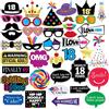 Sterling James Co. Decorazioni per foto 18° Compleanno - 40 pezzi - Scorta di immagini, decorazioni e gadgets per un divertente 18° compleanno