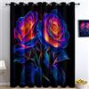 Generico Tende Oscuranti per Interni, Surrealismo Rose Botaniche 92L x 214A cm 2 Pezzi, Termica Isolante Tenda della Finestra per Soggiorno Camera da Letto Cameretta Bambina Casa Arredamento, Colori Al Neon