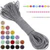 LEREATI Filo Elastico per Braccialetti Resistente, Cordoncino Elastico 1mm x 20m Elastici Braccialetti Cordino Elastico, Filo Nylon per Collane Perline Braccialetti Fai da Te Cucire (Grigio Chiaro)