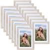 Vasemouh Cornice 15x20,Portafoto da Tavolo o Parete, Perfetto per Casa Ufficio, Cornice in Colore Beige Legno Mdf Set 15