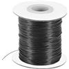 M METERXITY Filo Di Poliestere Cerato, 175 Iarde 0.5mm Filo Per Perline Cerato Con Rocchetto Gioielli/DIY Artigianato A Mano/Collane/Bracciali, Filo Per Braccialetti Macramè [Nero]
