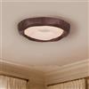 meibeileil Plafoniera a Led da Soffitto Moderna,Luci Camera da Letto Rotonda con Stampa Effetto Legno,Plafoniera Soffitto in Metallo Base,Luce Calda D42 per Cucina,Letto Camera,Lampada,25W,Noce.