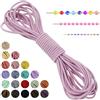 LEREATI Filo Elastico per Braccialetti Resistente, Cordoncino Elastico 2mm x 5m Elastici Braccialetti Cordino Elastico, Filo Nylon per Collane Perline Braccialetti Fai da Te Cucire (Rosa)