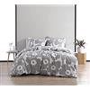 Marimekko - Set copripiumino queen size, biancheria da letto in cotone con federe abbinate e chiusura a bottone, decorazione per la casa per tutte le stagioni (grigio Unikko, Queen)