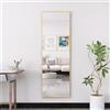 LSFYYDS Specchio a Figura Intera 162x53 cm, Grande Specchio da Parete o da Terra con Cornice in Alluminio, Perfetto per Camera da Letto, Soggiorno, Bagno o Camerino (oro, Rettangolo 162×53cm)