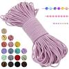 LEREATI Filo Elastico per Braccialetti Resistente, Cordoncino Elastico 2mm x 20m Elastici Braccialetti Cordino Elastico, Filo Nylon per Collane Perline Braccialetti Fai da Te Cucire (Rosa)
