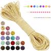 LEREATI Filo Elastico per Braccialetti Resistente, Cordoncino Elastico 1mm x 20m Elastici Braccialetti Cordino Elastico, Filo Nylon per Collane Perline Braccialetti Fai da Te Cucire (Giallo)