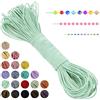 LEREATI Filo Elastico per Braccialetti Resistente, Cordoncino Elastico 1mm x 20m Elastici Braccialetti Cordino Elastico, Filo Nylon per Collane Perline Braccialetti Fai da Te Cucire (Verde Chiaro)