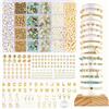 Moxiewell Perline Per Braccialetti Kit, Creazione Gioielli Fai da Te con Pietre Preziose Naturali Set per Collane, Bracciali e Orecchini, Perline di Semi con Perlines di Lettere, Boho Kit Gioielli (A)