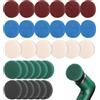 KMFYMPT 30 Pezzi Spazzola Rotante Pulizia Casa, 65 mm Spazzola Elettrica Rotante per Pulizia, 5 Tipi Ricambio per Bosch Universal Brush, Spessore 7-15 mm, Contiene Fibre sia Grossolane che Fini