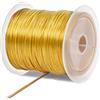 LEREATI Filo Elastico per Braccialetti, Filo Nylon per Braccialetti Fili di Plastica Cordoncino Cordino Elastico per Braccialetti, Perline, Collane, Fai da Te Artigianali (Oro)