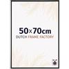 Dutch Frame Factory - Cornice 50x70 cm - Nero Opaco - Cornice per foto in Plastica con vetro plastico Antiriflesso - Cornice portafoto 50x70 cm - Angers