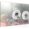 Runa Art Dente Di Leone Quadri Soggiorno Grande Turchese Grigio Prato Fiorito 120 x 80 cm 3 Pezzi Decorazione Murale 023631b