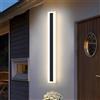 ZTWLEED Applique Esterno LED 16W 80CM Nero IP65,Luce Bianco Naturale 4000K | Lampada Da Parete Impermeabile,Luce Decorativa Lunga Per Villa,Giardino,Balcone,Terrazzo,Ingresso,110-240V