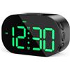 Ayybboo Sveglia Digitale in Alluminio con Numeri Grandi,Snooze,12/24H,Funzionamento a Batteria e USB,per Camera da Letto, Comodino e Viaggio