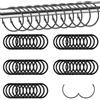 Oenothera 50 Pezzi 40mm Antiruggine Anelli per Tende, Anelli per Tende, Anelli Bastone Tenda Anelli Appesi, per Tende da Doccia Finestre