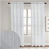 GYROHOME Tenda da finestra in voile trasparente, a strisce bianche, filtrante per la luce del sole, protegge la privacy, per soggiorno, camera da letto, patio, 1 pannello, tasca per asta, 132 x 241 cm