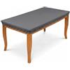 Generico Copritavolo Rettangolare Elastico Antimacchia - Tovaglia Moderna Aderente in Tessuto Bielastico, Made in Italy (Grigio, Estensibile da 80x140 a 90x180 cm)