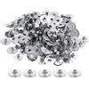 PATIKIL 14mm Metallo candele Stoppino Sospensore Tabs, 150pz candele Stoppino Base Stand per candele Realizzazione Fai-da-Te, Argento