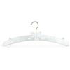 Hangerworld Gruccia in Satin Bianco 43cm Imbottita con Bottoncini Antiscivolo sulle Spalline