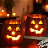 Giugio 2 candele decorative a LED per Halloween, lampada a LED a forma di zucca, luce decorativa a zucca, decorazione da tavolo a forma di zucca, per Halloween, decorazione per interni, feste